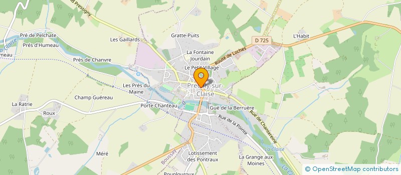 localisation de l'entreprise CAISSE LOCALE DE CREDIT AGRICOLE MUTUEL  PREUILLY-SUR-CLAISE