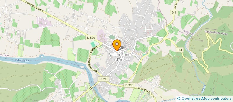 localisation de l'entreprise CAISSE LOCALE DE CREDIT AGRICOLE MUTUEL  VALLON-PONT-D'ARC