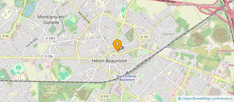 localisation de l'entreprise CAISSE LOCALE DE CREDIT AGRICOLE MUTUEL  HENIN-BEAUMONT