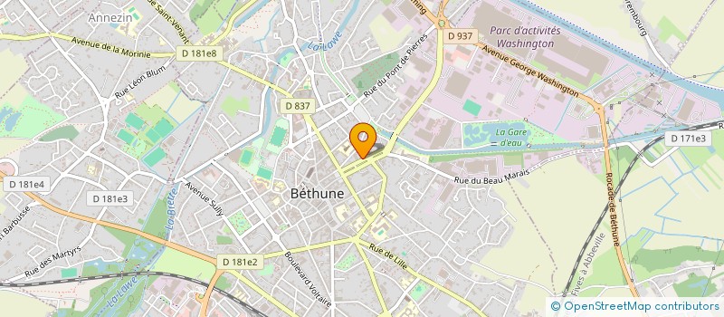 localisation de l'entreprise CAISSE LOCALE DE CREDIT AGRICOLE MUTUEL  BETHUNE