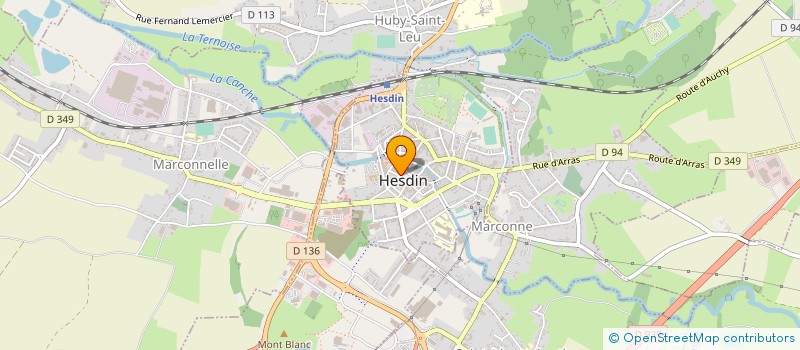 localisation de l'entreprise CAISSE LOCALE DE CREDIT AGRICOLE MUTUEL  HESDIN