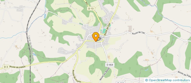 localisation de l'entreprise CAISSE LOCALE DE CREDIT AGRICOLE MUTUEL  HABAS