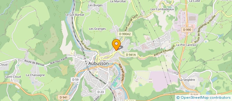 localisation de l'entreprise CAISSE LOCALE DE CREDIT AGRICOLE MUTUEL AUBUSSON ST SULPICE à AUBUSSON