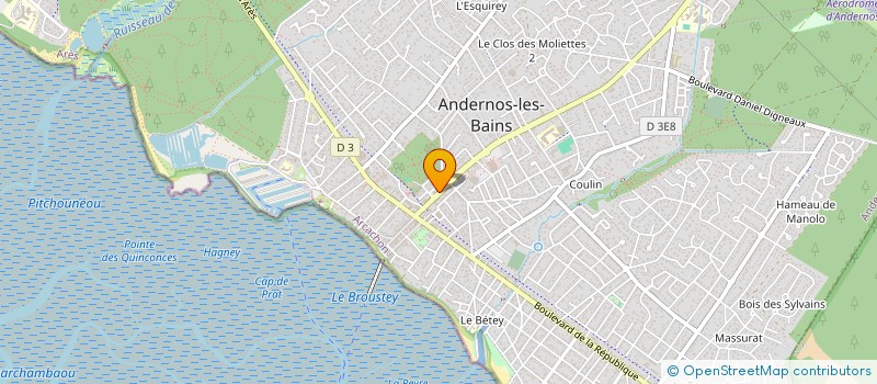 localisation de l'entreprise CAISSE LOCALE DE CREDIT AGRICOLE MUTUEL D'ANDERNOS  ANDERNOS-LES-BAINS