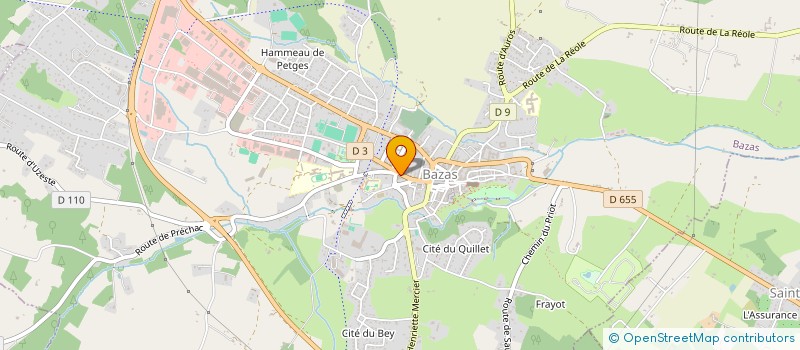 localisation de l'entreprise CAISSE LOCALE DE CREDIT AGRICOLE MUTUEL DE BAZAS  BAZAS