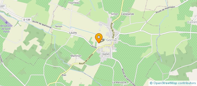 localisation de l'entreprise CAISSE LOCALE DE CREDIT AGRICOLE MUTUEL DE GORNAC  GORNAC