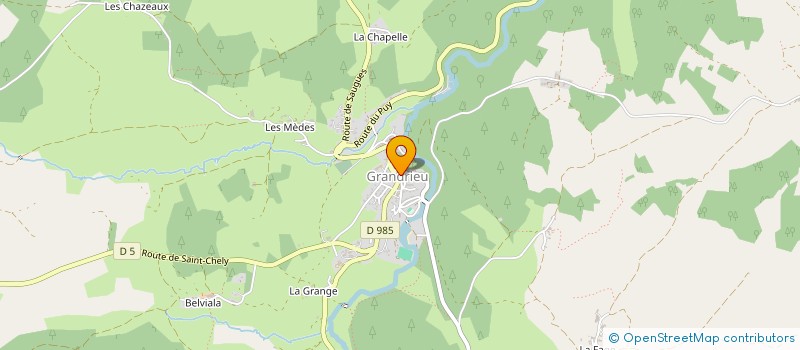 localisation de l'entreprise CAISSE LOCALE DE CREDIT AGRICOLE MUTUEL DE GRANDRIEU  GRANDRIEU