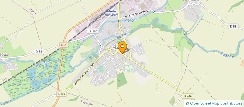 localisation de l'entreprise CAISSE LOCALE DE CREDIT AGRICOLE MUTUEL DE LA VALLEE DE LA SERRE  MARLE