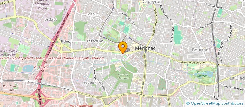 localisation de l'entreprise CAISSE LOCALE DE CREDIT AGRICOLE MUTUEL DE MERIGNAC  MERIGNAC