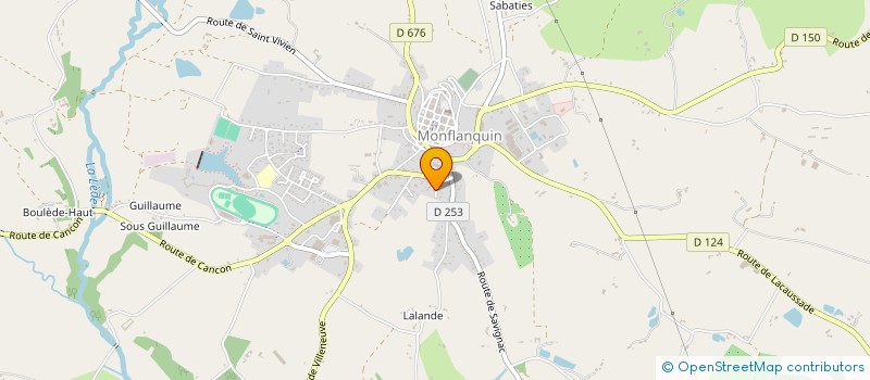 localisation de l'entreprise CAISSE LOCALE DE CREDIT AGRICOLE MUTUEL DE MONFLANQUIN  MONFLANQUIN