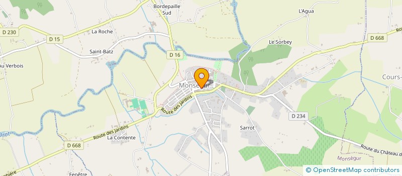 localisation de l'entreprise CAISSE LOCALE DE CREDIT AGRICOLE MUTUEL DE MONSEGUR  MONSEGUR