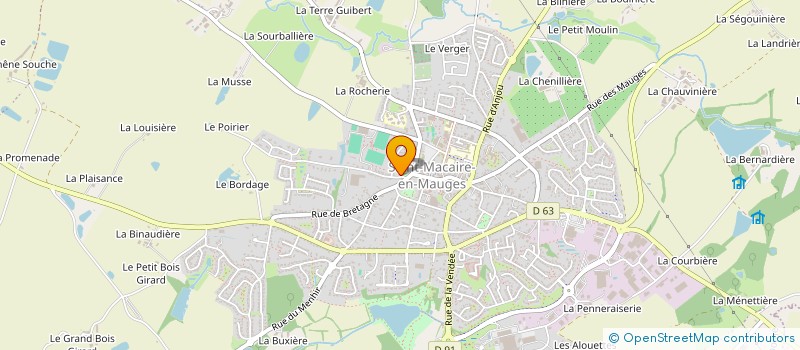 localisation de l'entreprise CAISSE LOCALE DE CREDIT AGRICOLE MUTUEL DE SAINT MACAIRE EN MAUGES  SEVREMOINE