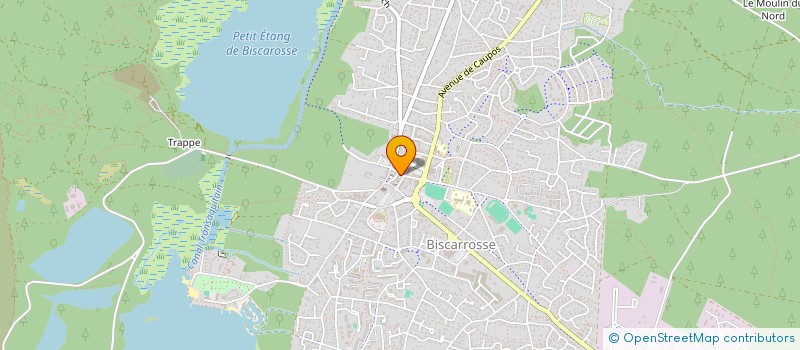 localisation de l'entreprise CAISSE LOCALE DE CREDIT AGRICOLE MUTUEL DES GRANS LACS  BISCARROSSE