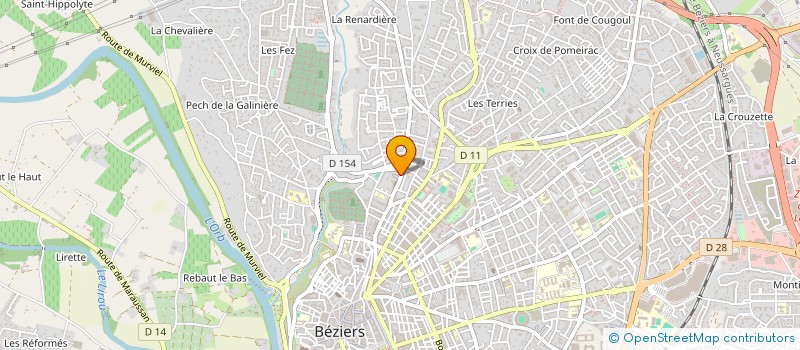 localisation de l'entreprise CAISSE LOCALE DE CREDIT AGRICOLE MUTUEL DU HAUT LIBRON  BEZIERS