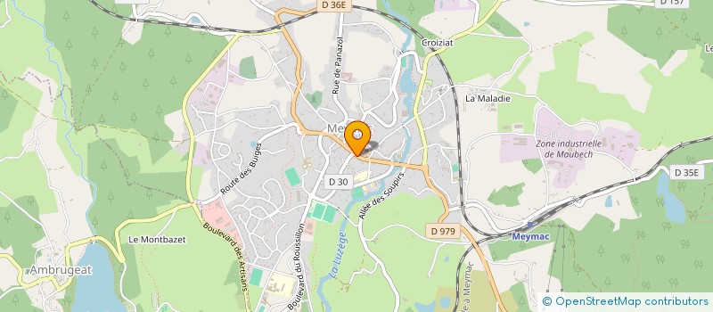 localisation de l'entreprise CAISSE LOCALE DE CREDIT AGRICOLE MUTUEL DU PLATEAU DE MILLEVACHES  MEYMAC