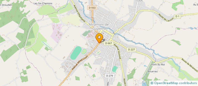 localisation de l'entreprise CAISSE LOCALE DE CREDIT AGRICOLE MUTUEL PAYS DE LAUZUN  MIRAMONT-DE-GUYENNE