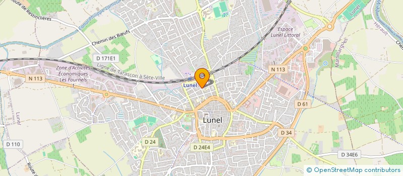 localisation de l'entreprise CAISSE LOCALE DE CREDIT AGRICOLE MUTUEL PAYS DE LUNEL  LUNEL