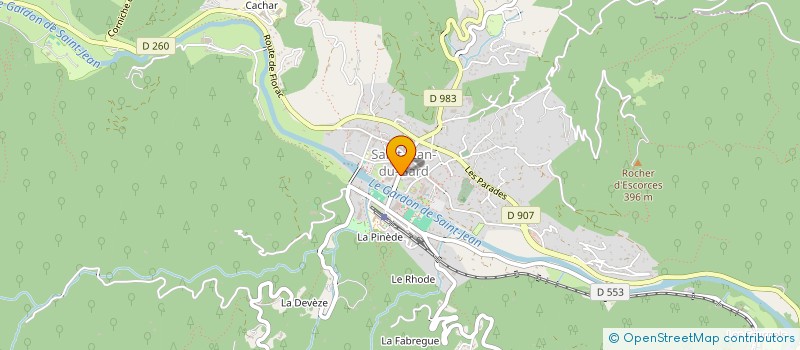 localisation de l'entreprise CAISSE LOCALE DE CREDIT AGRICOLE MUTUEL ST JEAN DU GARD  SAINT-JEAN-DU-GARD