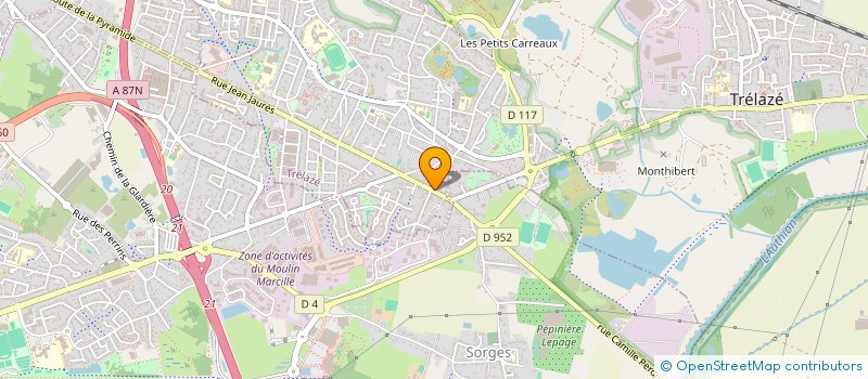 localisation de l'entreprise CAISSE LOCALE DE CREDIT AGRICOLE MUTUEL TRELAZE-SAINT BARTHELEMY D'ANJOU  TRELAZE