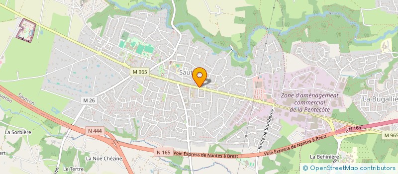 localisation de l'entreprise CAISSE LOCALE DE CREDIT AGRICOLE MUTUEL VAL DU CENS  SAUTRON