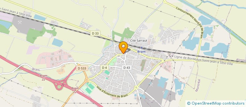 localisation de l'entreprise CAISSE LOCALE DE CREDIT AGRICOLE RAZES ET PAYS DE PROUILHE  BRAM