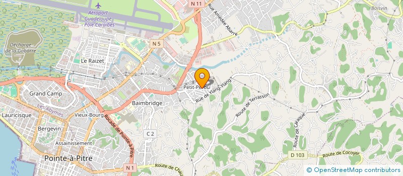 localisation de l'entreprise CAISSE LOCALE DEVEL C.A.M GRANDE TERRE  LES ABYMES