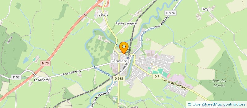 localisation de l'entreprise CAISSE LOCALE DU CREDIT AGRICOLE  GENELARD