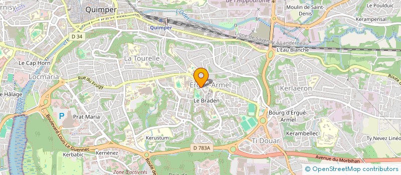 localisation de l'entreprise CAISSE PREVOYANCE SOCIALE DU FINISTERE  QUIMPER