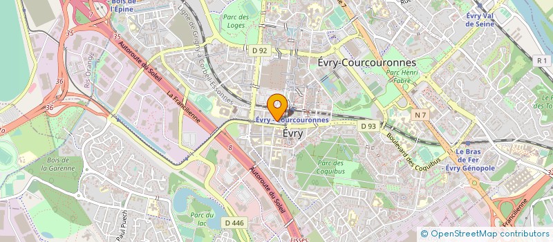 localisation de l'entreprise CAISSE PRIMAIRE ASSURANCE MALADIE à EVRY-COURCOURONNES