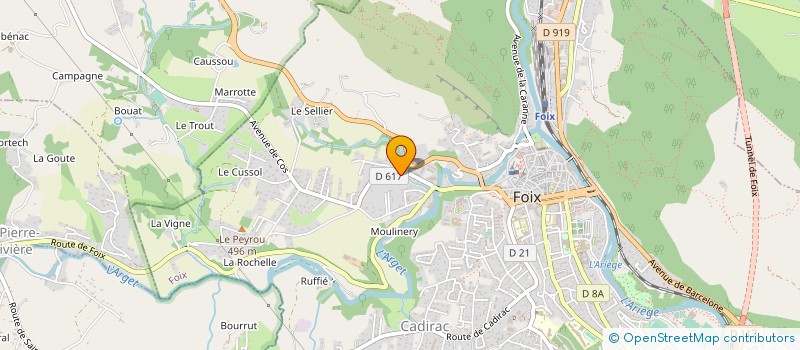 localisation de l'entreprise CAISSE PRIMAIRE ASSURANCE MALADIE à FOIX