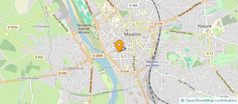 localisation de l'entreprise CAISSE PRIMAIRE D ASSURANCE MALADIE DE L ALLIER à MOULINS