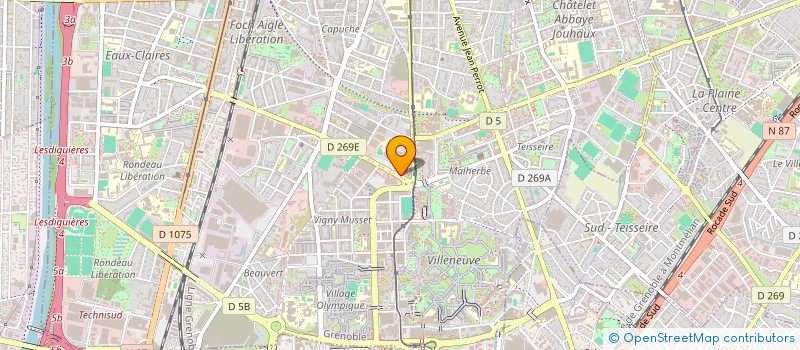 localisation de l'entreprise CAISSE PRIMAIRE D'ASSURANCE MALADIE DE L'ISERE à GRENOBLE