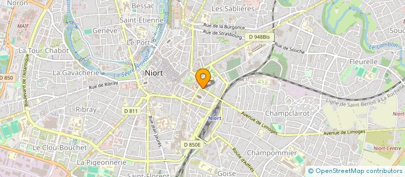 localisation de l'entreprise CAISSE REGIONALE D'ASSURANCES MUTUELLES AGRICOLES CENTRE-ATLANTIQUE  NIORT