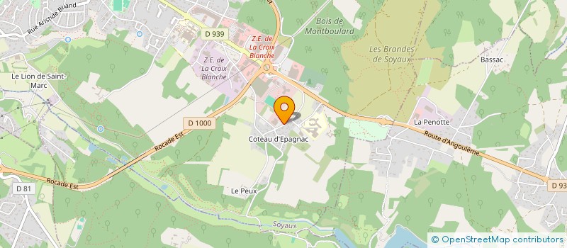 localisation de l'entreprise CAISSE REGIONALE DE CREDIT AGRICOLE MUTUEL CHARENTE-PERIGORD  SOYAUX