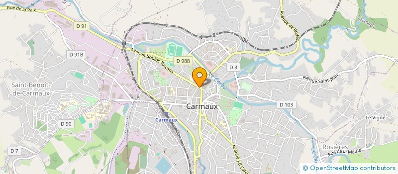 localisation de l'entreprise CAISSE REGIONALE DE LA SECURITE SOCIALE DANS LES MINES DU SUD OUEST à CARMAUX