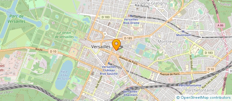 localisation de l'entreprise CAISSE REGLEMENT PECUNIARES AVOCATS à VERSAILLES