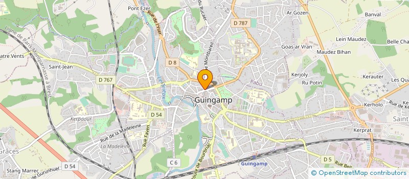 localisation de l'entreprise CAISSE REGLEMENTS PECUNIAIRES  GUINGAMP