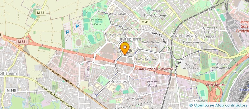 localisation de l'entreprise CAISSE RET CREDIT MUTUEL à STRASBOURG