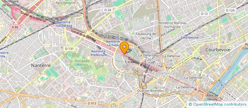 localisation de l'entreprise CAISSE RETRAIT PERSON UNION ASSUR PARIS à NANTERRE