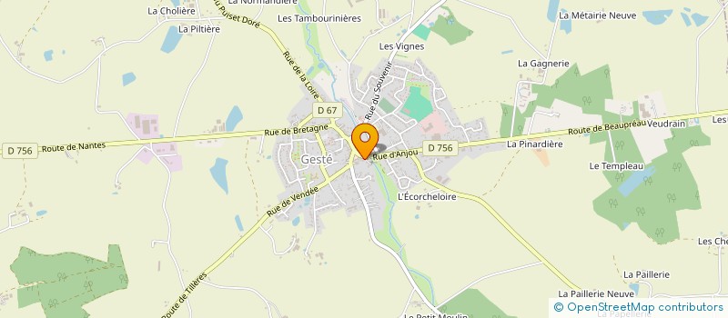 localisation de l'entreprise CAISSE RURAL CREDIT MUT AGRIC CHOLETAISE à BEAUPREAU-EN-MAUGES