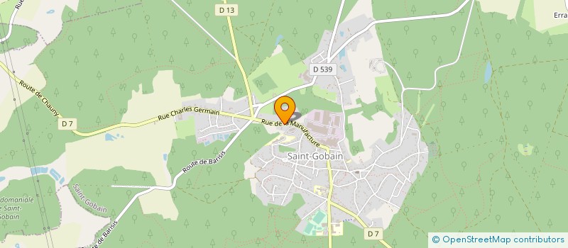 localisation de l'entreprise CAISSERIE MENUISERIE FAY à SAINT-GOBAIN