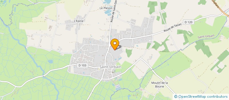 localisation de l'entreprise CAIVEAU YOHAN à SAINT-URBAIN