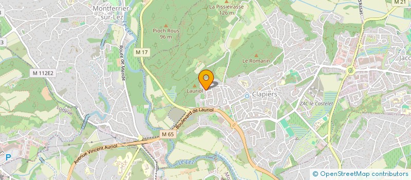 localisation de l'entreprise CAIZERGUES BERNARD JEAN  CLAPIERS