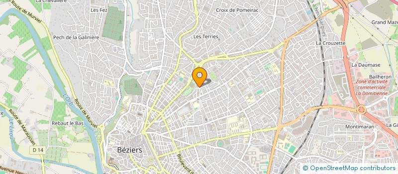 localisation de l'entreprise CAJ INVEST  BEZIERS