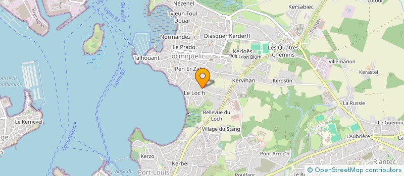 localisation de l'entreprise CAJAKINE  LOCMIQUELIC