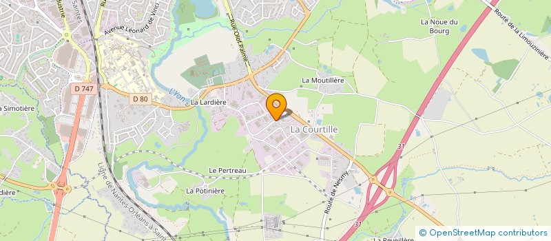 localisation de l'entreprise CAJEV SERVICES à LA ROCHE-SUR-YON