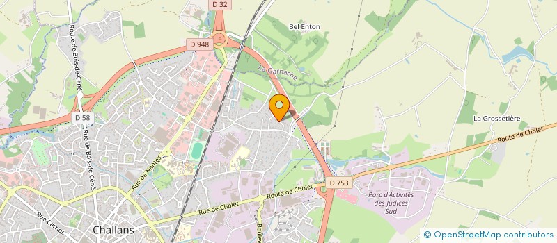 localisation de l'entreprise CAJOU à CHALLANS