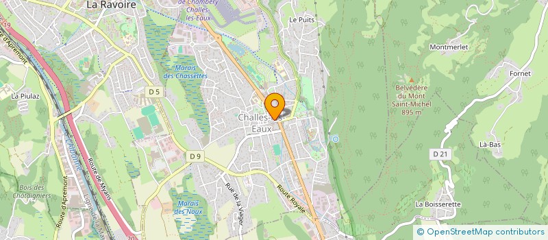 localisation de l'entreprise CAJUN MUSIC DES SAVOIE  CHALLES-LES-EAUX