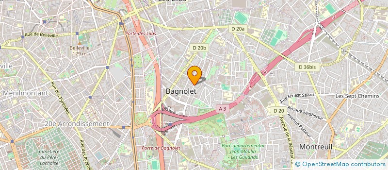 localisation de l'entreprise CAL à BAGNOLET