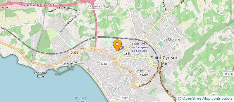 localisation de l'entreprise CALA IMMOBILIER à SAINT-CYR-SUR-MER